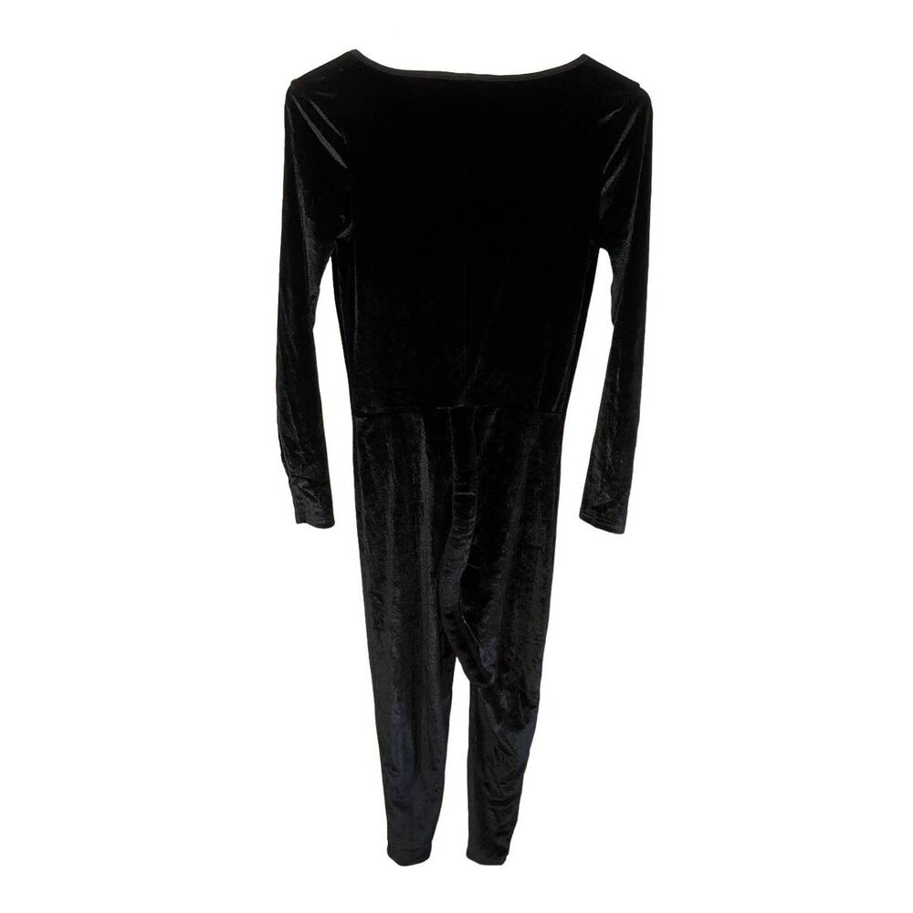 Spirit Halloween Black Onepiece Catsuit Costume with Attached Tail Adult Size XS - Picture 3 of 12